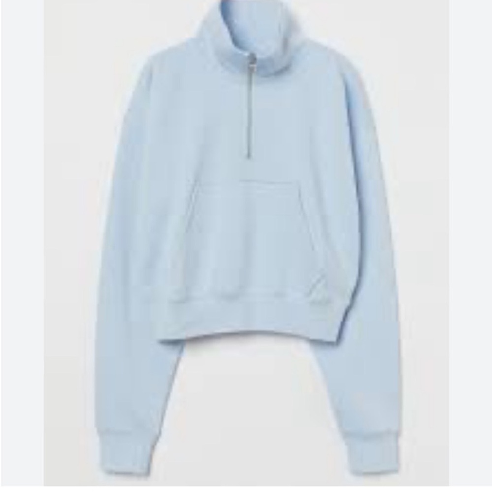 H&M Light Blue Women's Zip Sweatshirt